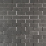 Metallic Gray Subway Tile 2x4 Tile