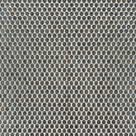 Metallico Penny Round Glass Mosaic Tile