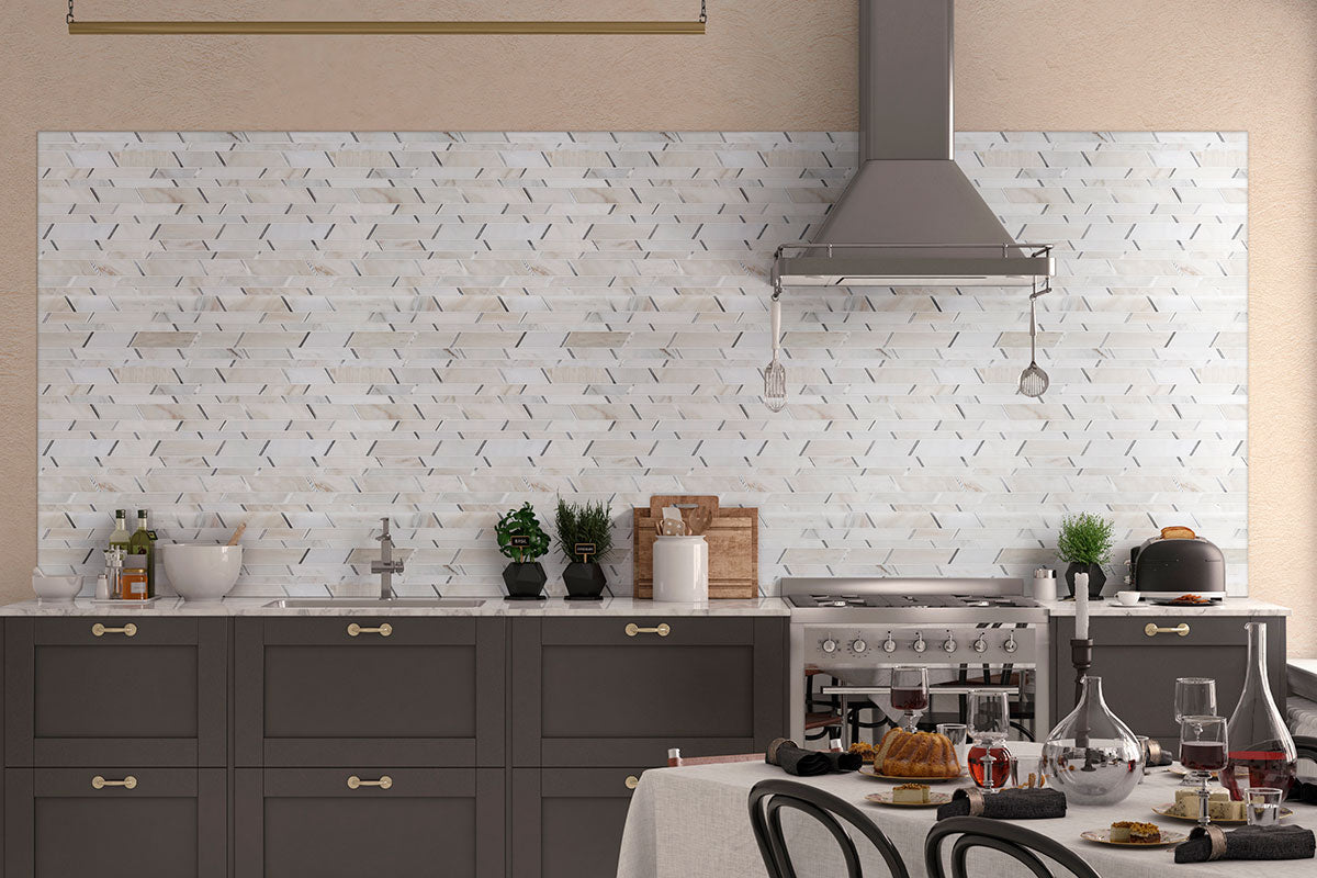 Metro Silver Backsplash Tile