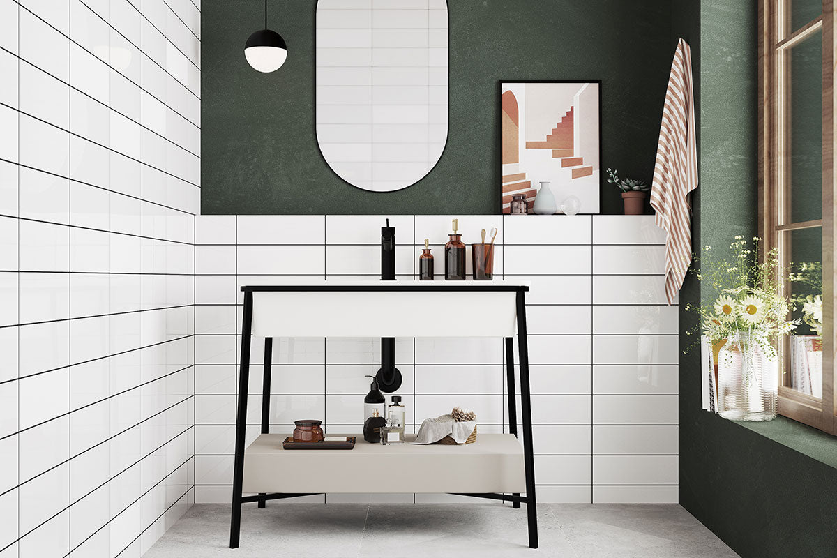 Metro White 4x12 Glossy Tile