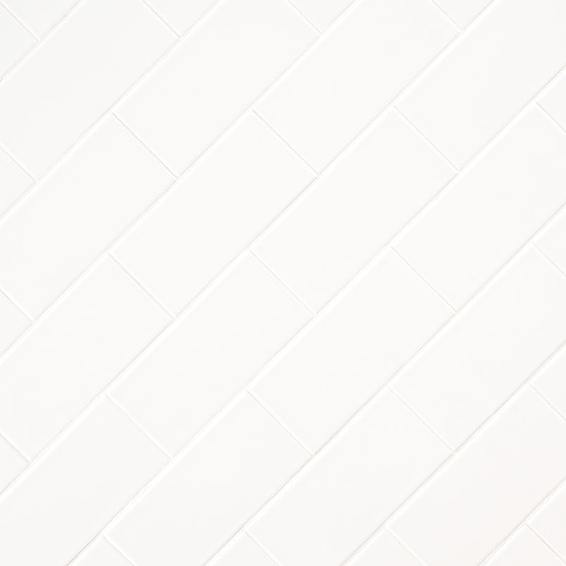 Metro White 4x12 Glossy Tile