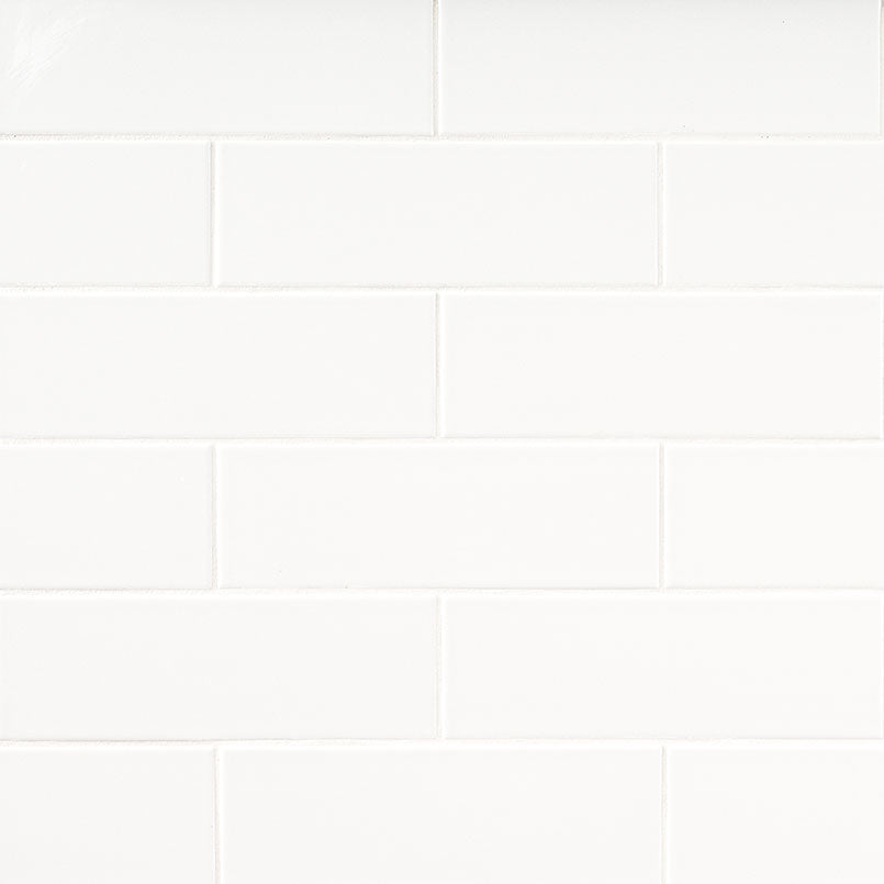 Metro White 4x12 Glossy Tile