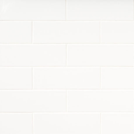 Metro White 4x12 Glossy Tile