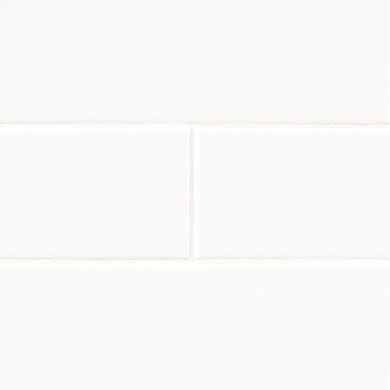 Metro White 4x12 Glossy Tile