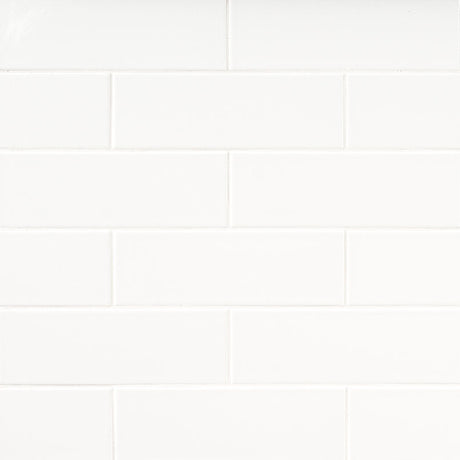 Metro White 4x16 Glossy Tile