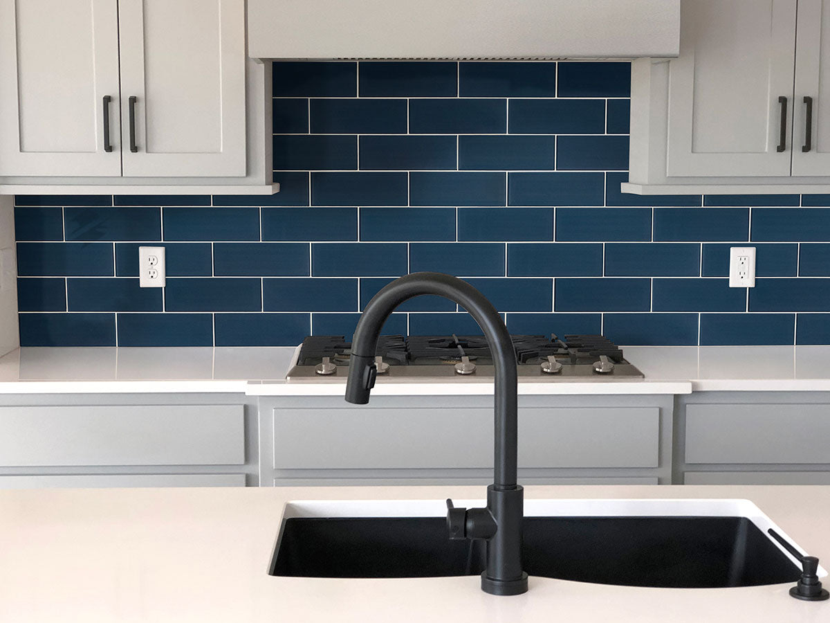 Midnight Glass Subway Tile 4x12 Tile