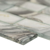 Midnight Agate 2x6 Subway Glass Tile