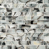 Midnight Agate 2x6 Subway Glass Tile