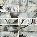 Midnight Agate 2x6 Subway Glass Tile