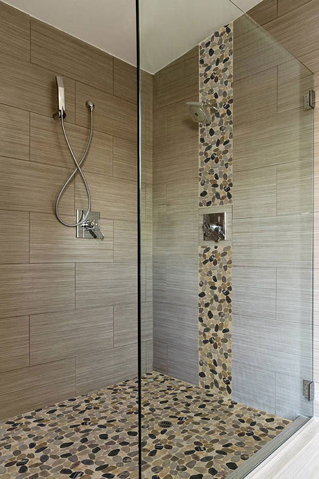 Mix River Pebbles Pattern Tile