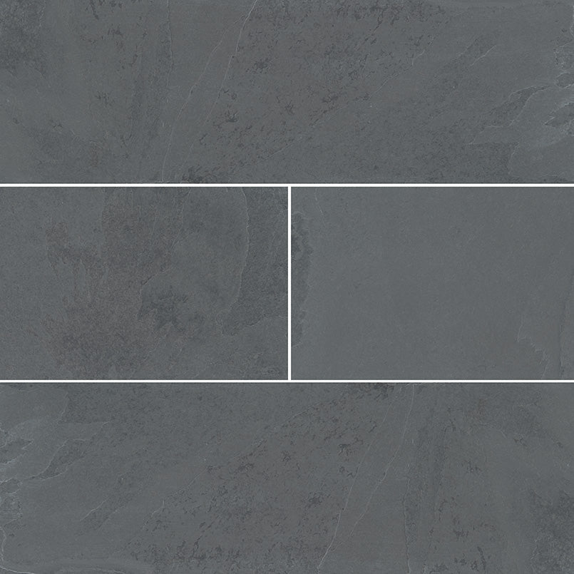Montauk Black Subway Tile 4x12 Tile
