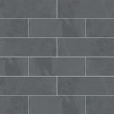 Montauk Black Subway Tile 4x12 Tile