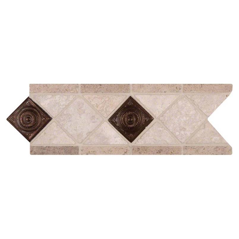 Noce Chiaro Cop Scudo 4x12 Listel Tile