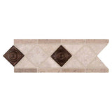 Noce Chiaro Cop Scudo 4x12 Listel Tile