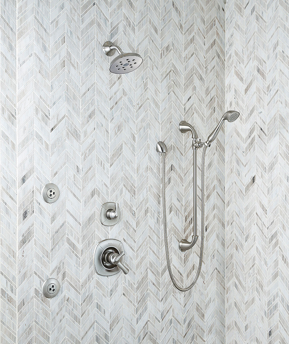 Palisandro Marble Chevron Tile