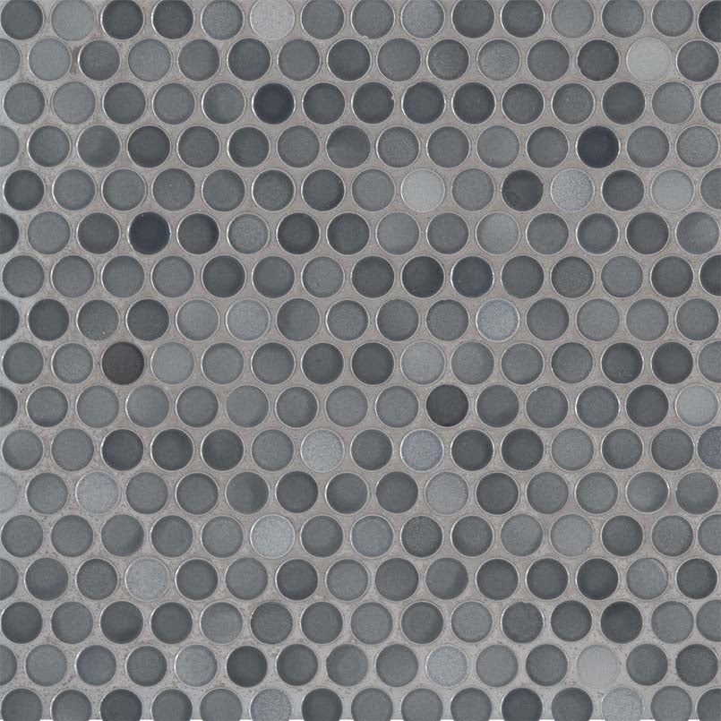 Penny Round Grigio Mix Tile
