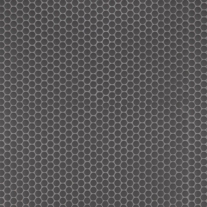 Penny Round Nero Matte Tile