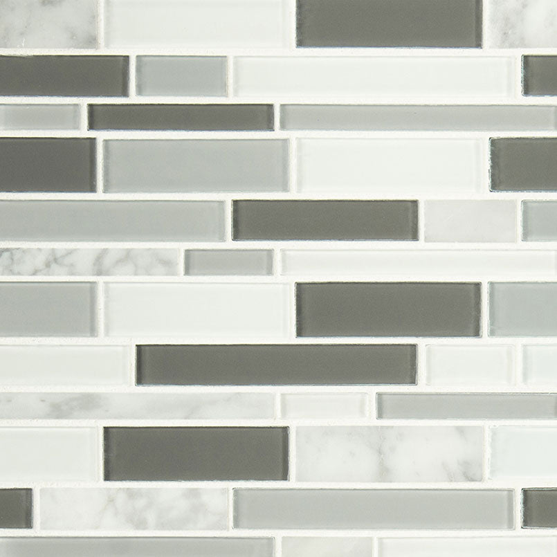 Positano Interlocking Stone & Glass Tile