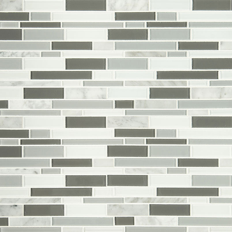 Positano Interlocking Stone & Glass Tile