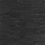 Premium Black Mini Stacked Stone Tile