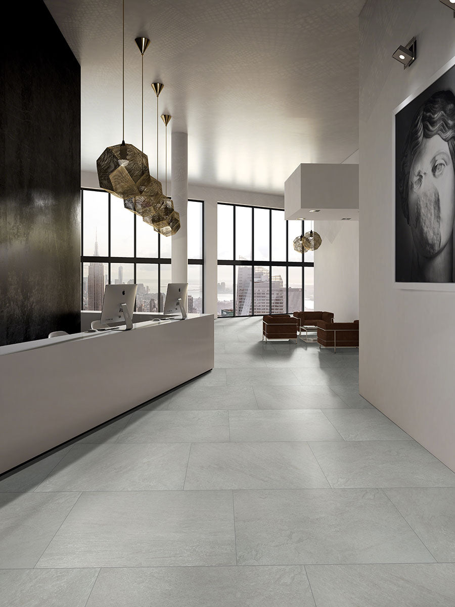 Legions Quartz White Porcelain Tile