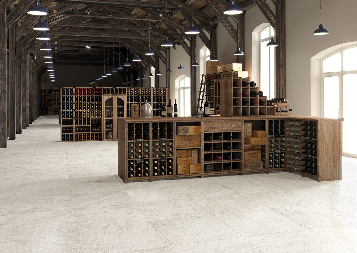 Legions Quartz White Porcelain Tile