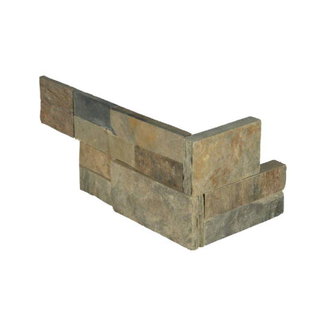 Rustic Gold Stacked Stone Tile