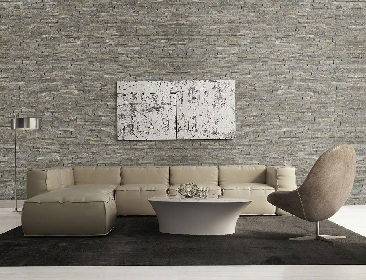Sage Green Stacked Stone Tile