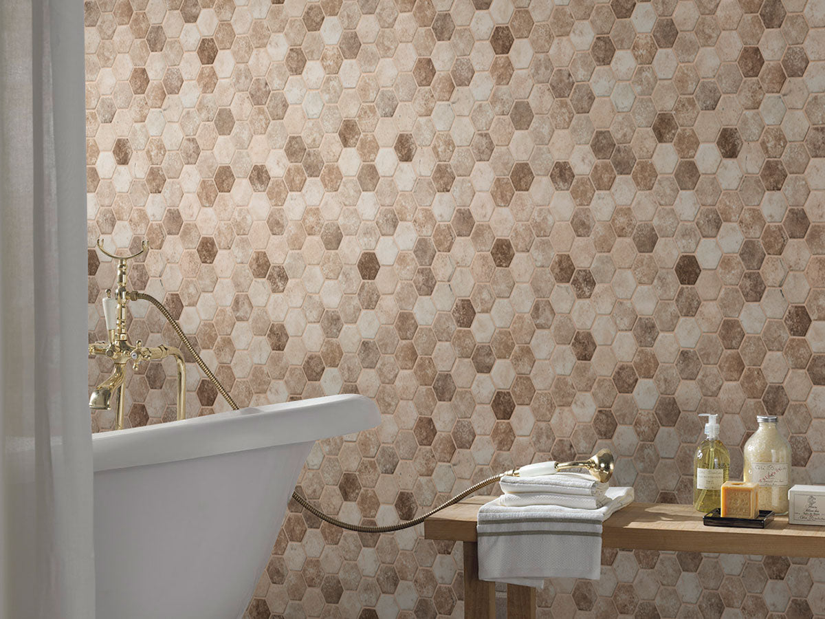 Sandhills Hexagon Mosaic Tile