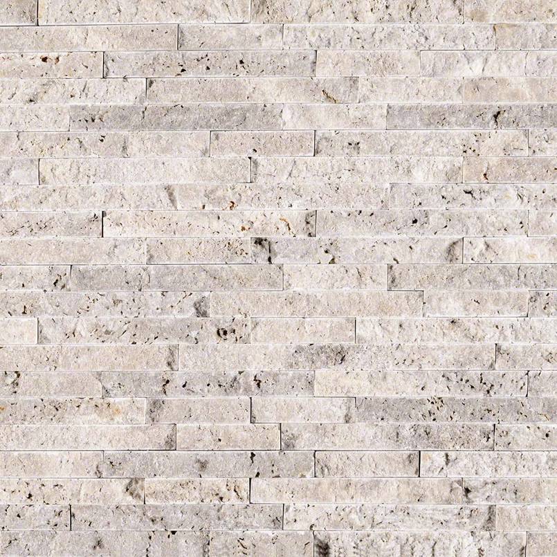 Silver Travertine Splitface Wall Tile