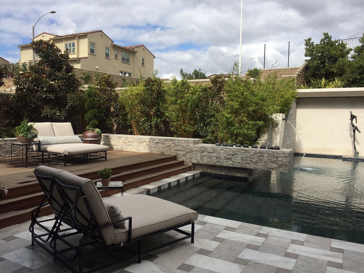 Silver Travertine Stacked Stone Tile