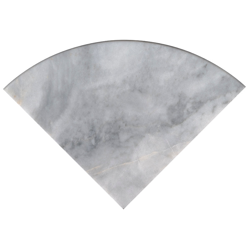 Turkish Carrara 9" Radius Polished Cornershelf Tile