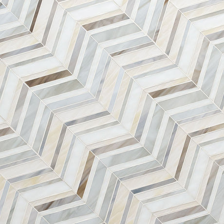 Urban Wave Greige Glass Tile
