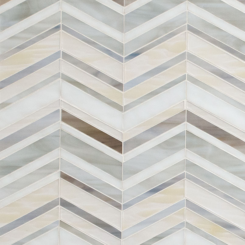 Urban Wave Greige Glass Tile