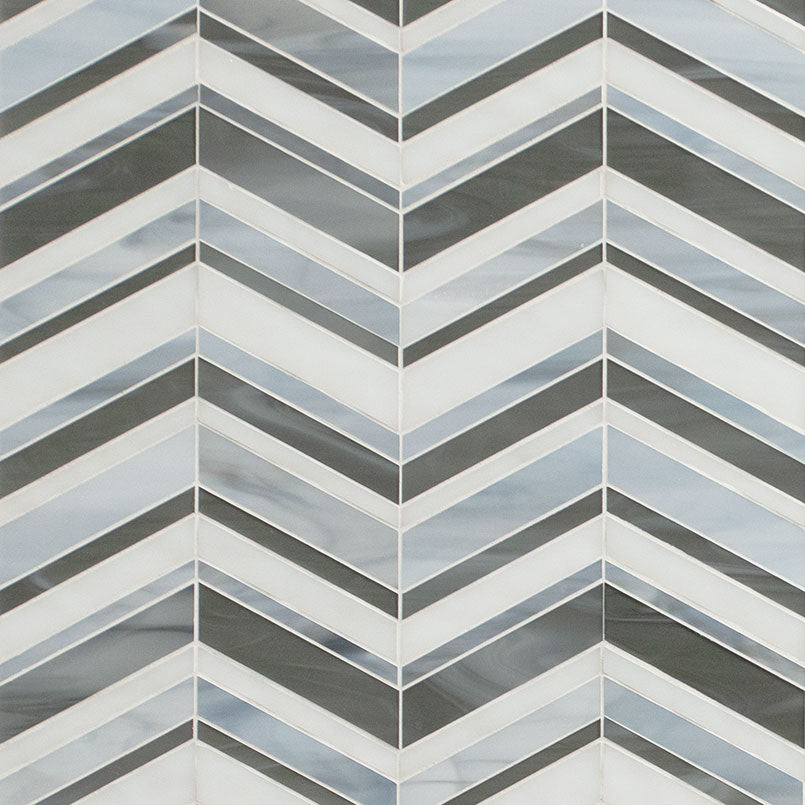 Urban Wave Lapis Glass Tile