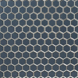 Vague Blue 3" Hexagon Mosaic Tile