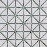 Verdant Green Geometrica Pattern Pol Tile