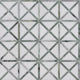 Verdant Green Geometrica Pattern Pol Tile
