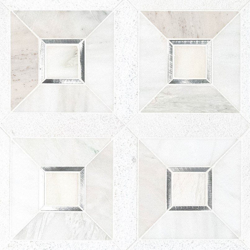 Verona Silver Pattern Backsplash Tile