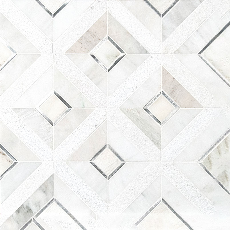Verona Silver Pattern Backsplash Tile