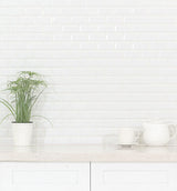 White 2X4 Beveled Glossy Tile