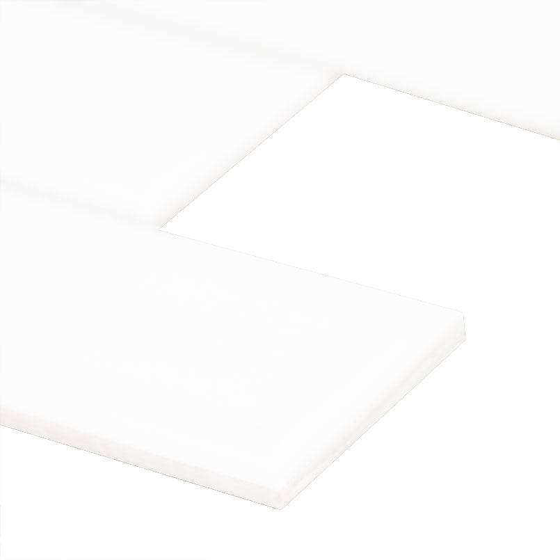 White 2X4 Beveled Glossy Tile