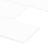 White 2X4 Beveled Glossy Tile