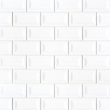 Inverted Bevel White Subway Tile