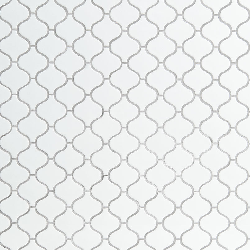 White Glossy Arabesque Tile