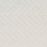 White Herringbone Mosaic Tile