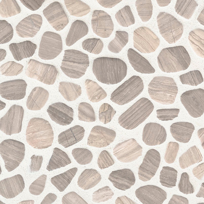 White Oak Pebbles Tumbled Tile